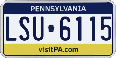 PA license plate LSU6115