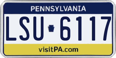 PA license plate LSU6117