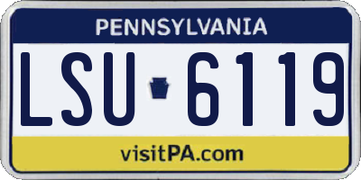PA license plate LSU6119