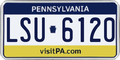 PA license plate LSU6120