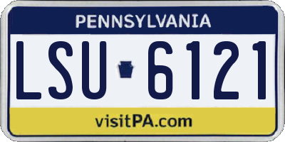 PA license plate LSU6121