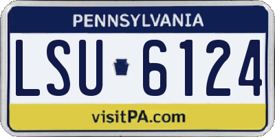 PA license plate LSU6124