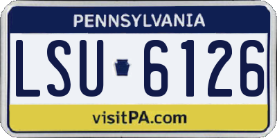 PA license plate LSU6126