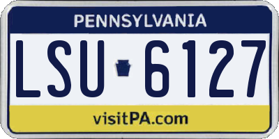 PA license plate LSU6127