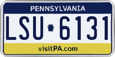 PA license plate LSU6131