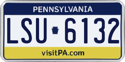 PA license plate LSU6132