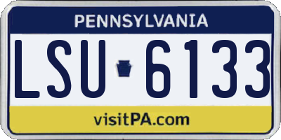 PA license plate LSU6133