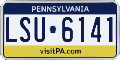 PA license plate LSU6141