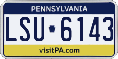 PA license plate LSU6143