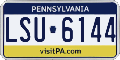 PA license plate LSU6144