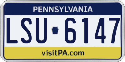 PA license plate LSU6147