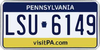 PA license plate LSU6149