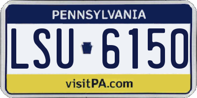 PA license plate LSU6150