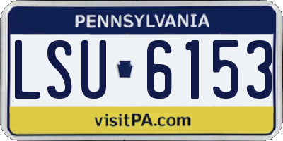 PA license plate LSU6153