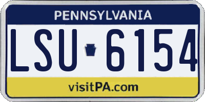 PA license plate LSU6154