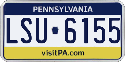 PA license plate LSU6155
