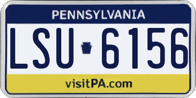 PA license plate LSU6156