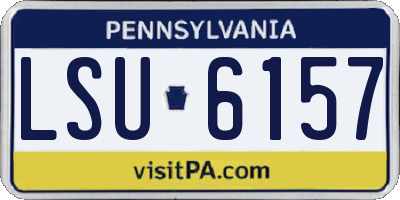PA license plate LSU6157