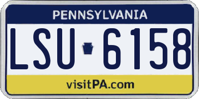 PA license plate LSU6158