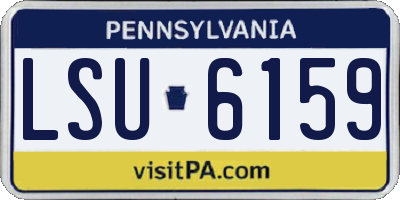 PA license plate LSU6159