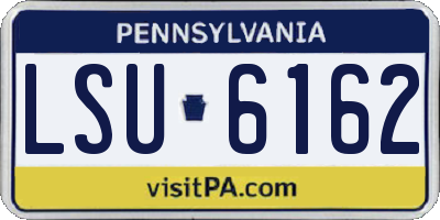 PA license plate LSU6162