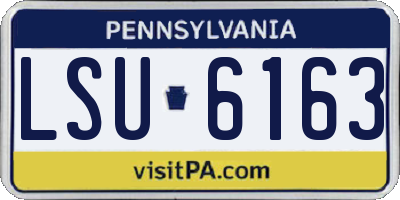 PA license plate LSU6163