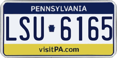 PA license plate LSU6165