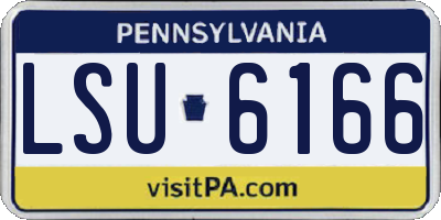 PA license plate LSU6166