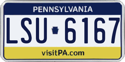 PA license plate LSU6167