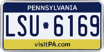 PA license plate LSU6169