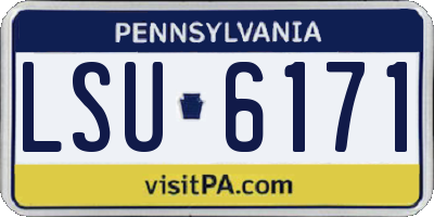 PA license plate LSU6171