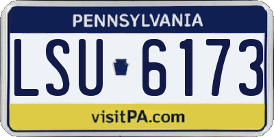 PA license plate LSU6173