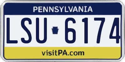 PA license plate LSU6174