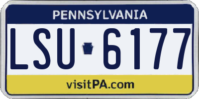 PA license plate LSU6177