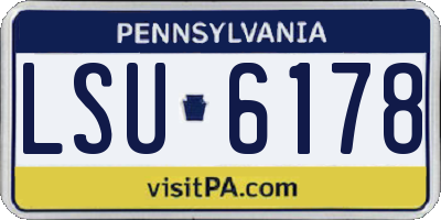 PA license plate LSU6178