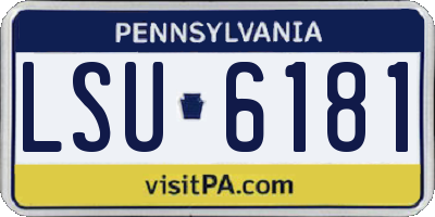 PA license plate LSU6181