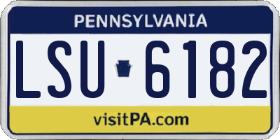 PA license plate LSU6182