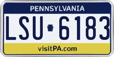 PA license plate LSU6183