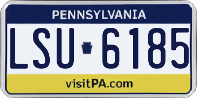 PA license plate LSU6185