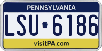 PA license plate LSU6186