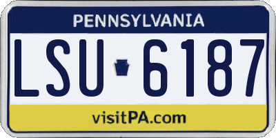 PA license plate LSU6187
