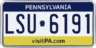 PA license plate LSU6191