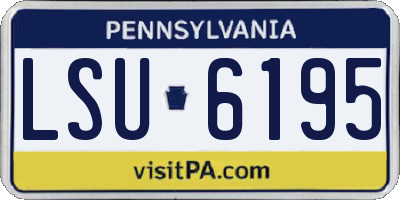 PA license plate LSU6195