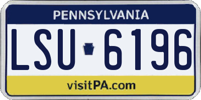 PA license plate LSU6196