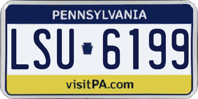 PA license plate LSU6199