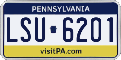 PA license plate LSU6201