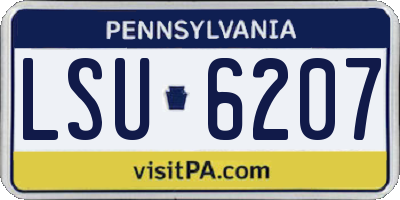 PA license plate LSU6207