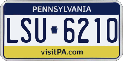 PA license plate LSU6210