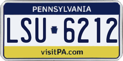 PA license plate LSU6212