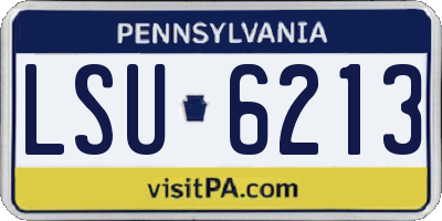 PA license plate LSU6213